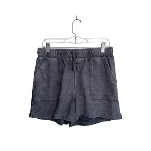 Maurices Corded Ribbed High Rise 4” Shorts Charcoal Gray Lounge Medium Women’s